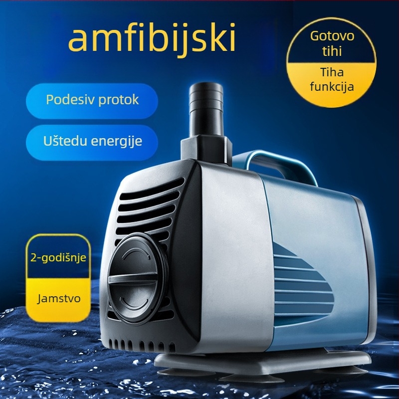 Podmorska pumpa za akvarij s bočnim usisom, cirkulacijom i filtracijom, amfibijski dizajn, izuzetno tiha