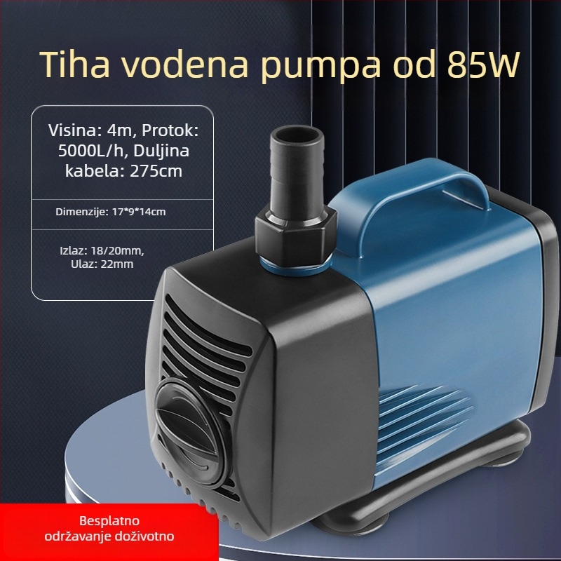 Podmorska pumpa za akvarij s bočnim usisom, cirkulacijom i filtracijom, amfibijski dizajn, izuzetno tiha