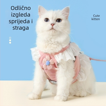 Mačji prsluk i povodac, poliester