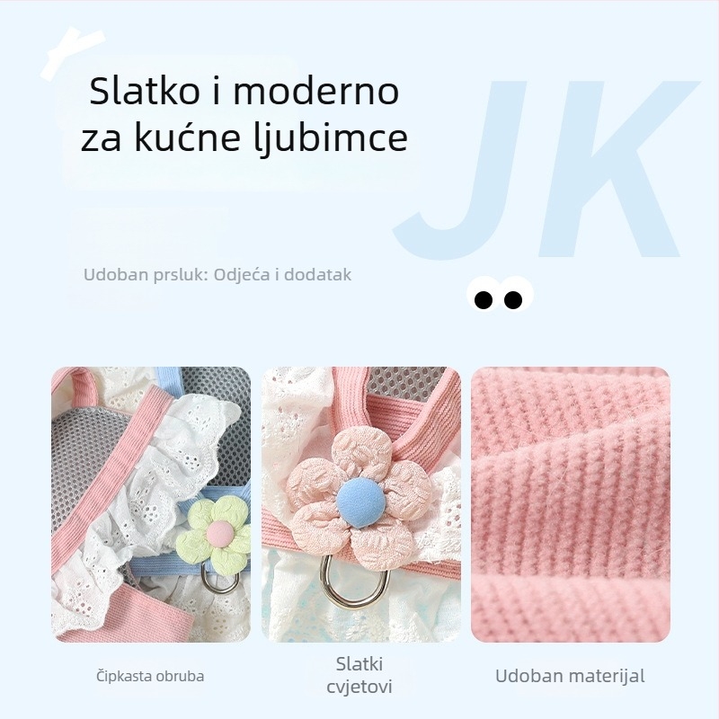 Mačji prsluk i povodac, poliester