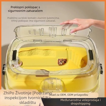 Kavez za hamstera, PP materijal, pravokutnog oblika, odvojivi dizajn, crtani stil