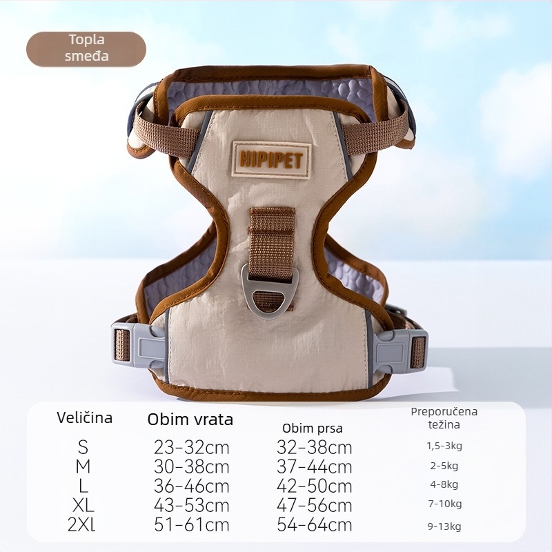 Povodac i harnes za mačke, lagan, Taslan s trostranom zaštitom, otporan na kidanje, svestran dizajn za mačke