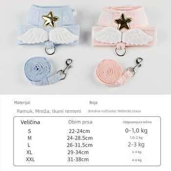 Angel Wings mačji prsluk s remenom protiv bijega – materijal: tkanina; porijeklo: Zhejiang; za mačke