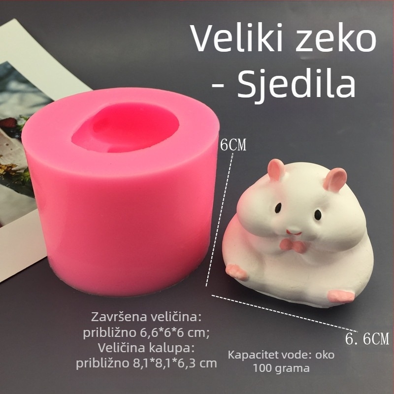 3D hamster silikon kalup za pečenje – nepravilan oblik