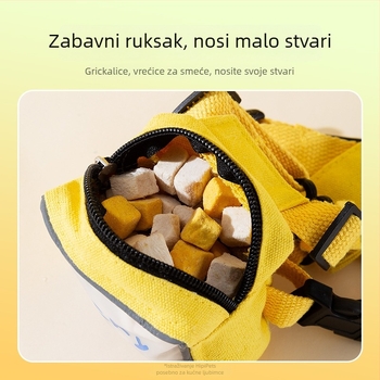 Mačji prsni harnes s remenom – dizajn mini ruksaka, podesiv, platno i web trake, branda Nerve cat