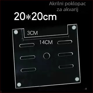 Akril poklopac za akvarij, netoksičan, proziran, prozračan, anti-skok, kristalni poklopac (Materijal: Akril; Težina: 50; Kategorija: Oprema za akvarij)