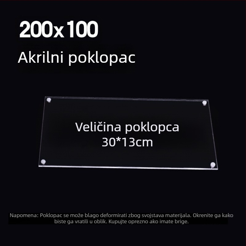 Akril poklopac za akvarij, netoksičan, proziran, prozračan, anti-skok, kristalni poklopac (Materijal: Akril; Težina: 50; Kategorija: Oprema za akvarij)