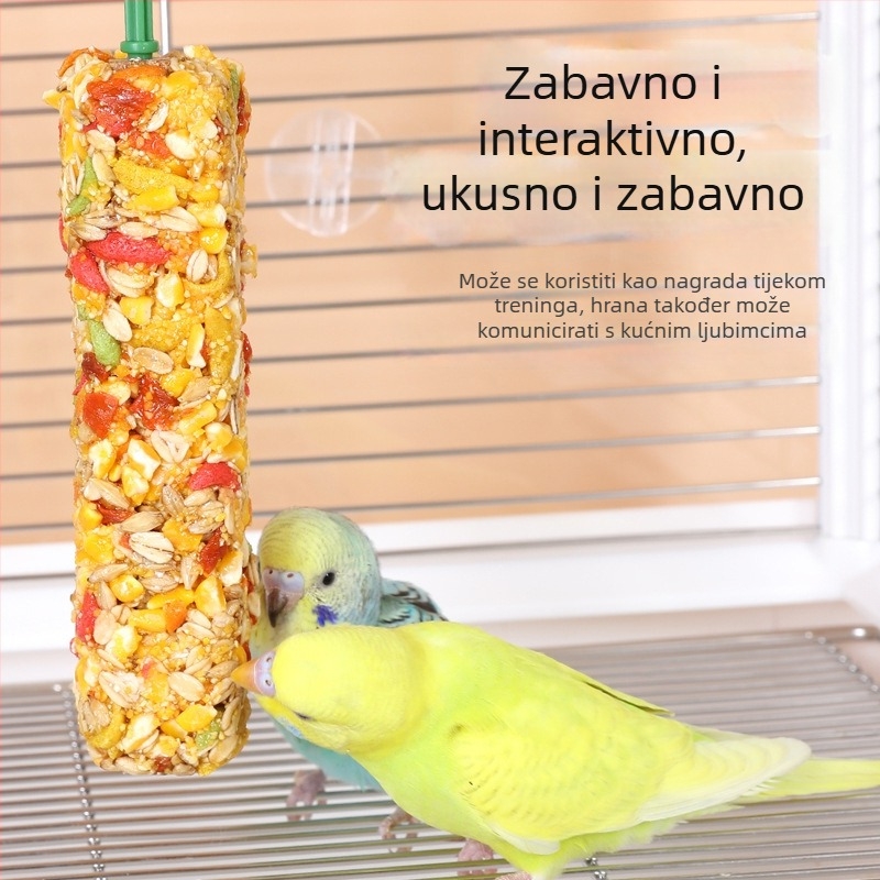 Žvakaća štapić za papige i trening poslastica – materijal od pet žitarica, brend Happy Parrot, bez uvoza