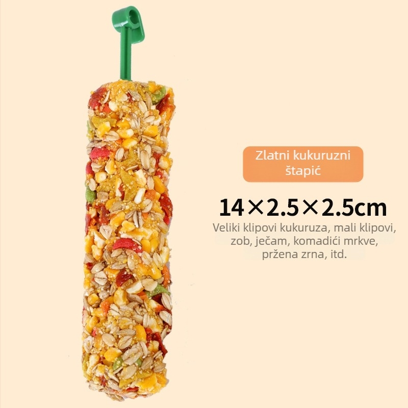 Žvakaća štapić za papige i trening poslastica – materijal od pet žitarica, brend Happy Parrot, bez uvoza