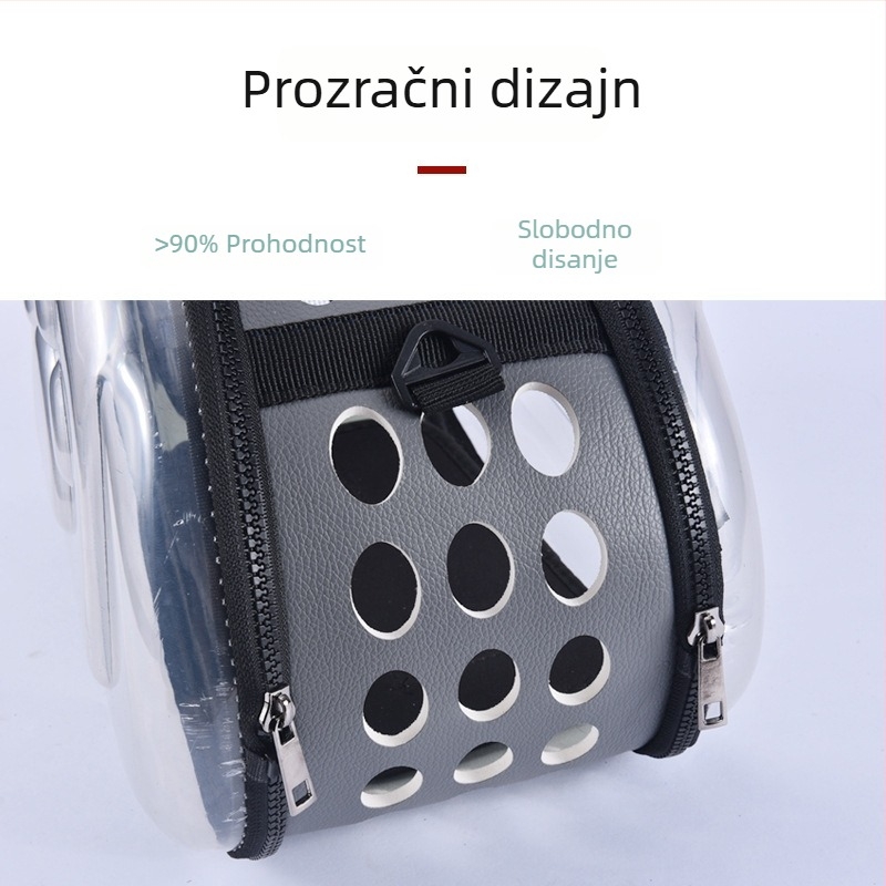 KUCHI Torba za prijevoz kućnih ljubimaca – prozirna, prenosna tvrda plastična nosiljka za pse i mačke, Kapacitet 50, Podrijetlo Zhejiang