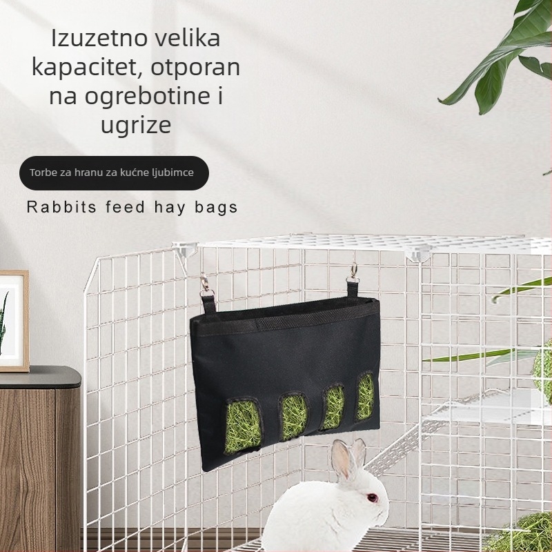 Vješena vrećica za sijeno za zečeve, kuniće, hrčke i činčile — Oxford platno, porijeklo Zhejiang, marka Confucianism