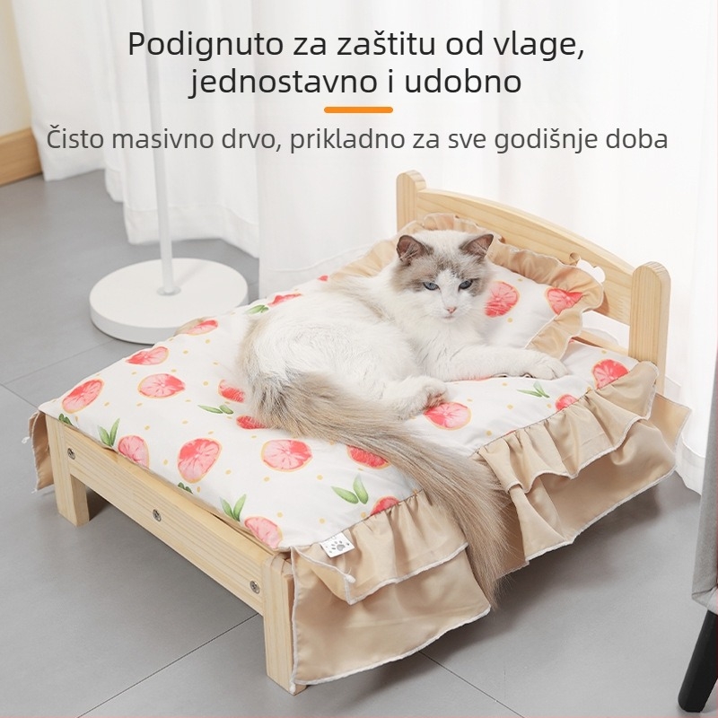 Drveno mačje gnijezdo Bidi meow