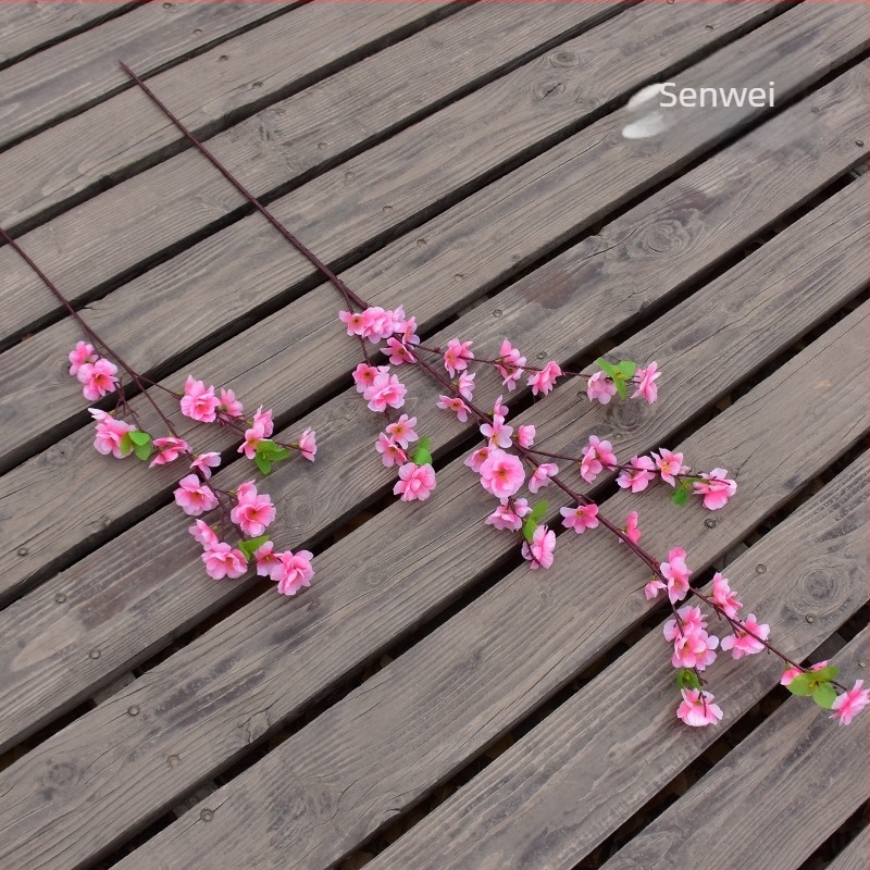 Simulirane grane breskve za kućnu dekoraciju; Materijal: svileni cvjetovi; Vrsta: simulirana breskva; Težina: 80 g; Namjena: vjenčanje, kućna dekoracija