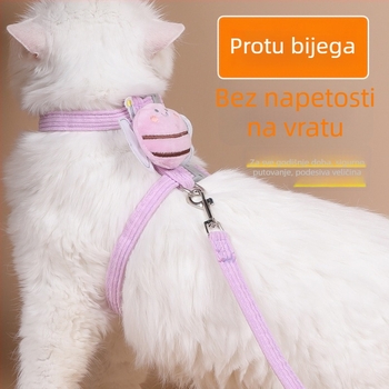 Prilagodljiv mačji harnes i kaiš, od najlona