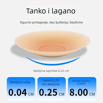 Bijini silikonske pokrivalice za bradavice - ultra-tanke, nevidljive, prozračne, sjajna površina