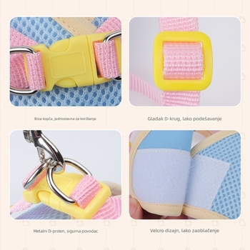 Mačji prsni kaiš s reflektirajućim trakama - poliester, marka Hantu, za mačke