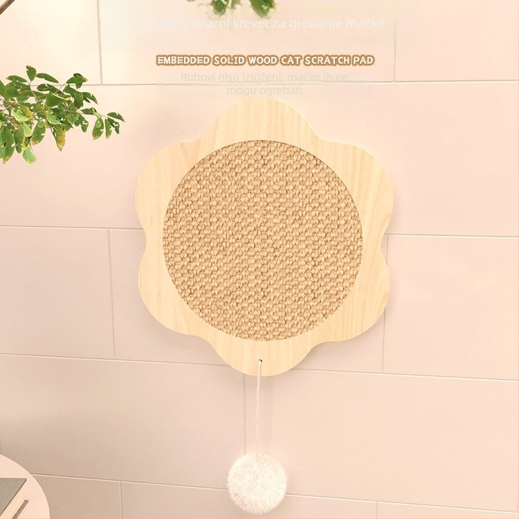Mačja ogrebotina ploča od sisala za zidno vješanje, vertikalni dizajn, minimalistički stil, materijal: sisal, pakiranje 10 komada