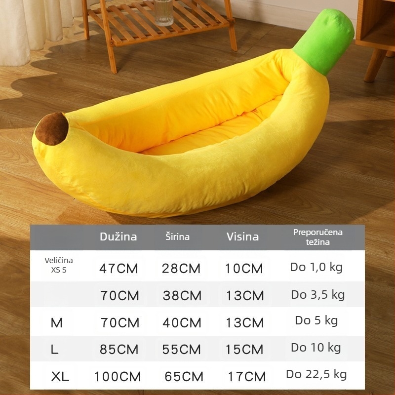 Banana oblik mačjeg gnijezda od platna - uklonjivo i perivo, za sve sezone