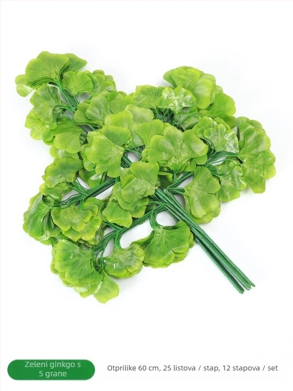 Set umjetnih listova i grančica od svilenih cvjetova, injekcijsko oblikovanje, raznolikost listova i grančica, za fotografske rekvizite i kućnu dekoraciju