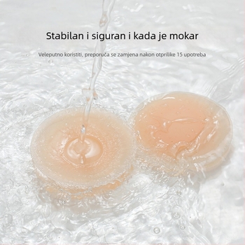 Silikonska naljepnica za grudi – bez tragova, prozračna, nevidljiva; tanka, oblik bradavice: okrugli; sjajan završetak