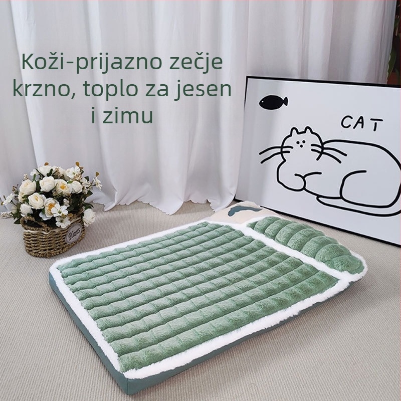 Cyhano mačje gnijezdo od tkanine, debelo toplo ležište, odvojivo i perivo