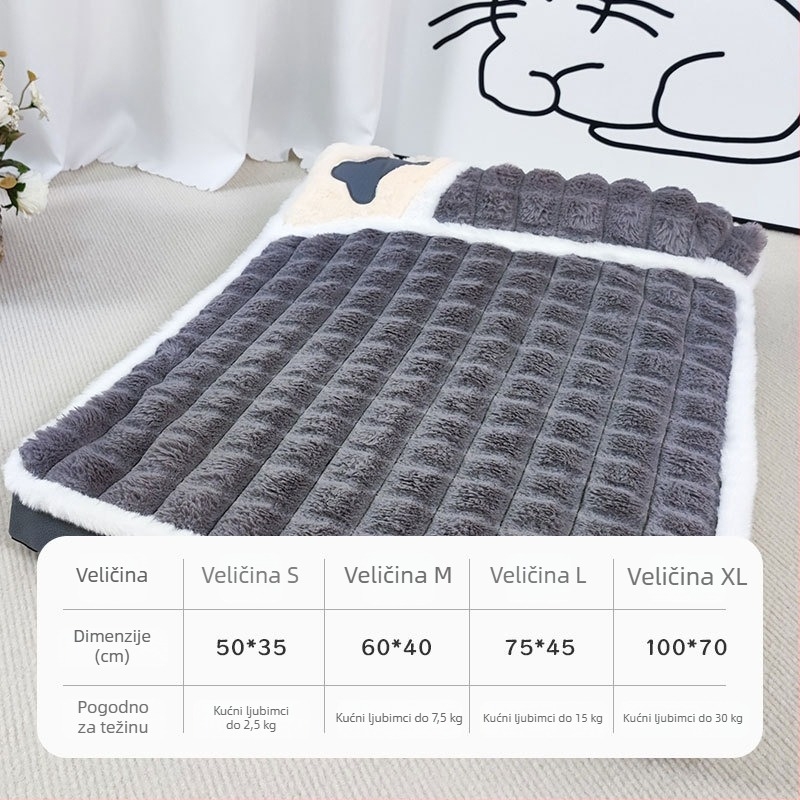 Cyhano mačje gnijezdo od tkanine, debelo toplo ležište, odvojivo i perivo