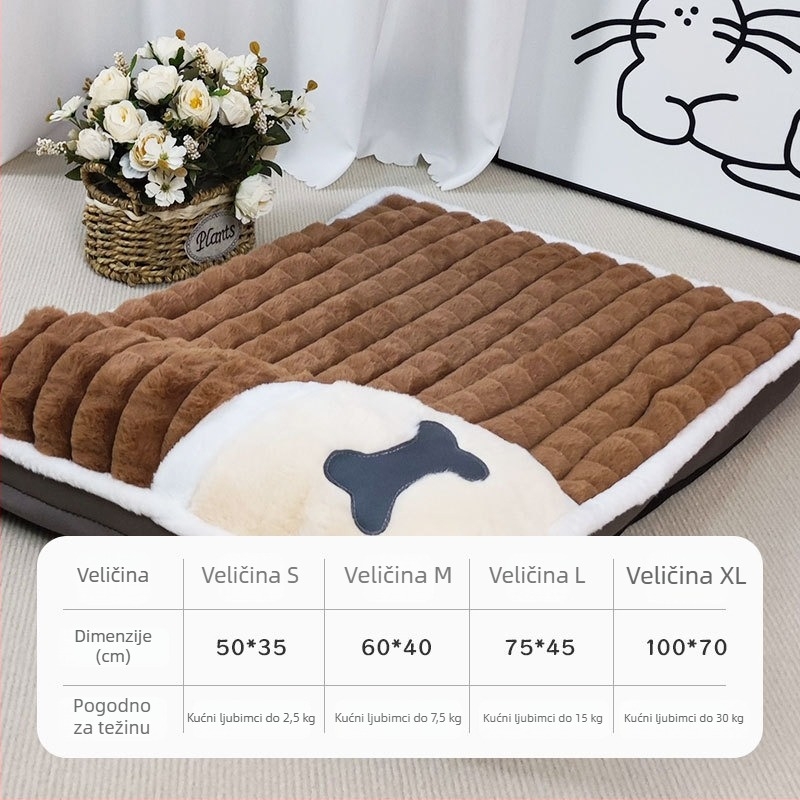 Cyhano mačje gnijezdo od tkanine, debelo toplo ležište, odvojivo i perivo