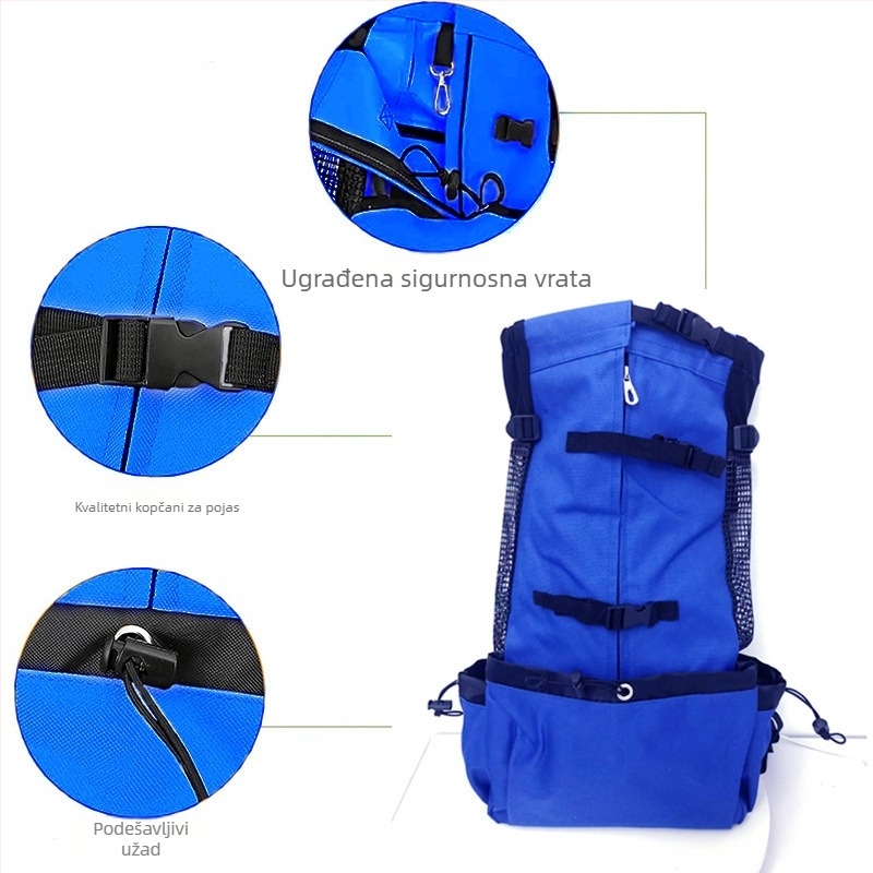 Torba za prsište za kućne ljubimce (psi i mačke), Oxford materijal, srednje mekana, vshowbags