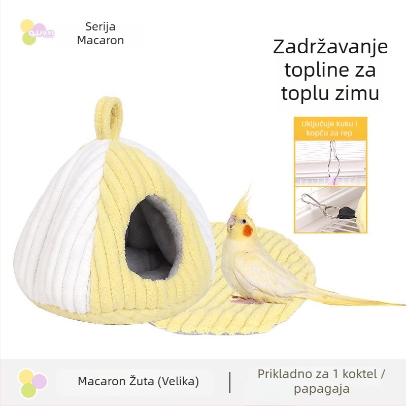 Zimsko platno gnijezdo za hrčke i male ptice, ovalni oblik, zadržava toplinu