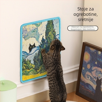 Daska za grebanje mačaka od sisala – zidna, otporna na habanje, bez ispadanja vlakana, japanski stil