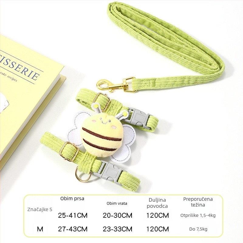 Najlon harnes za mačke s prsnim remenom u obliku I, podesiv, neizvlačivi povodac, porijeklo Yiwu, marka Jiawang yimiao