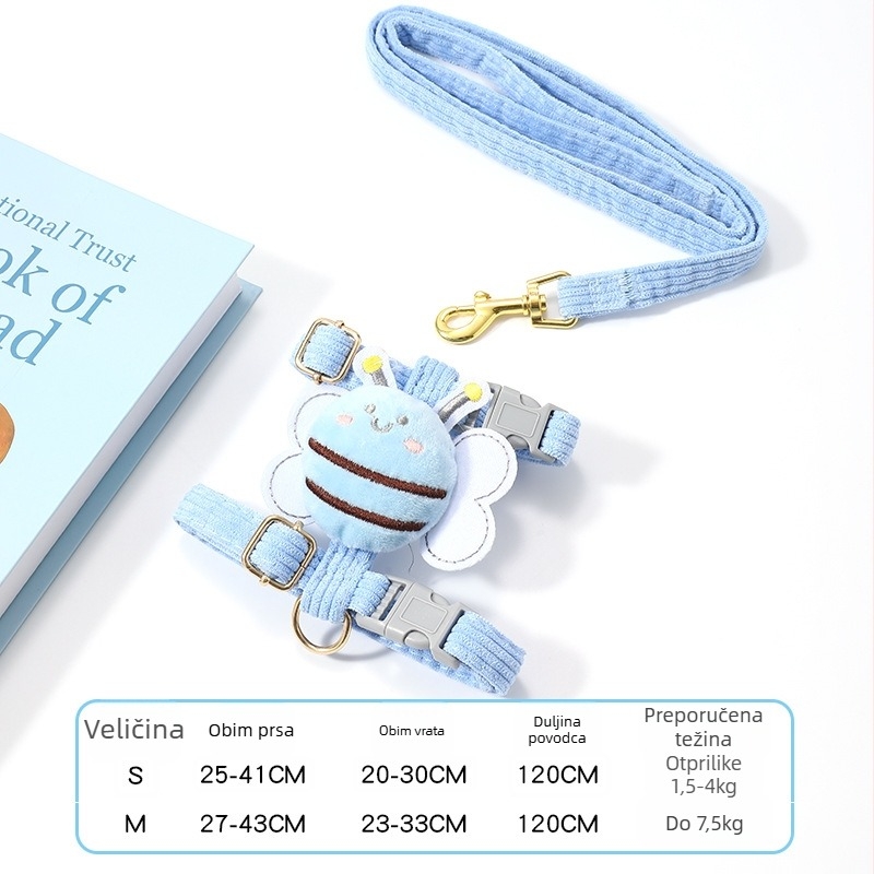 Najlon harnes za mačke s prsnim remenom u obliku I, podesiv, neizvlačivi povodac, porijeklo Yiwu, marka Jiawang yimiao