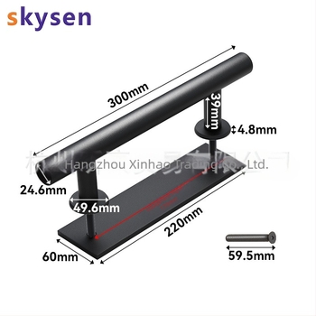 Drška za vrata štale, dvostrana, od nehrđajućeg čelika 304 i čelika s karbonskim sadržajem, završni premaz elektrostatnim prskanjem i teksturom žice, za klizna vrata