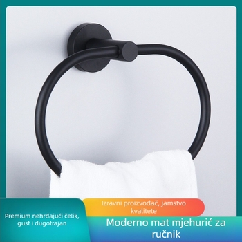 Ovalni držač za ručnike od nehrđajućeg čelika, moderni minimalistički dizajn, nosivost 1 kg