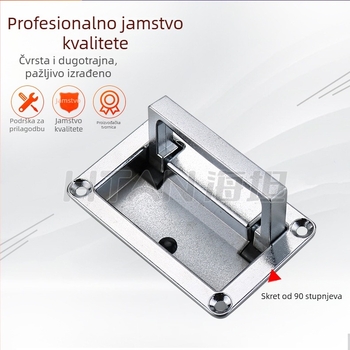 Haitan LS702 Panel ručka za ormariće, skivena ugradnja, cinkovo-legura, satinsko kromiranje