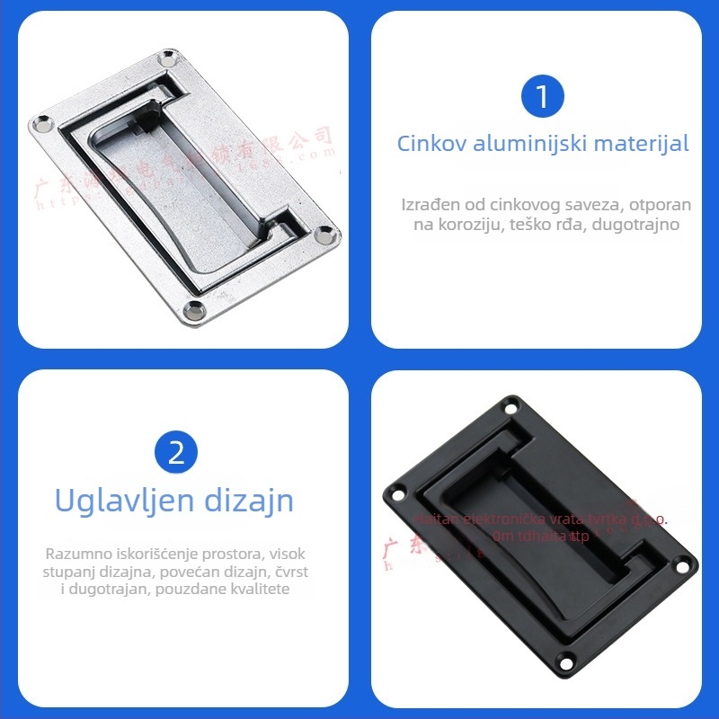 Haitan LS702 Panel ručka za ormariće, skivena ugradnja, cinkovo-legura, satinsko kromiranje