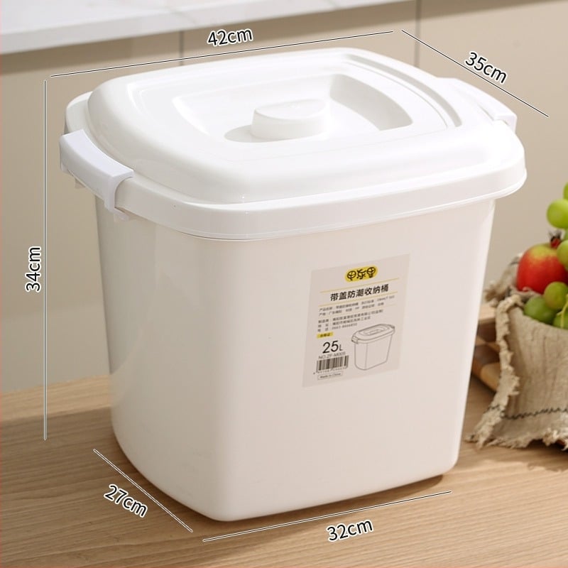 Kutija za skladištenje riže s poklopcem – otporno na vlagu i štetočine, plastična PP, velika kapaciteta za kuhinju