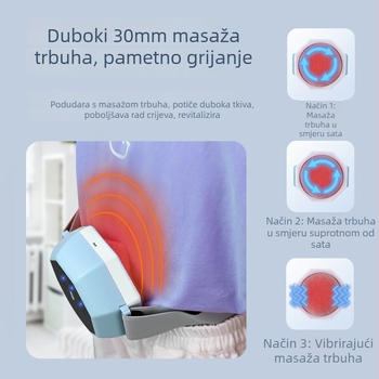 Dječji automatski masažer abdomena – uređaj za masiranje trbuha s toplim kompresom, gnječenjem i imitacijom ručnog masiranja, model MS-033