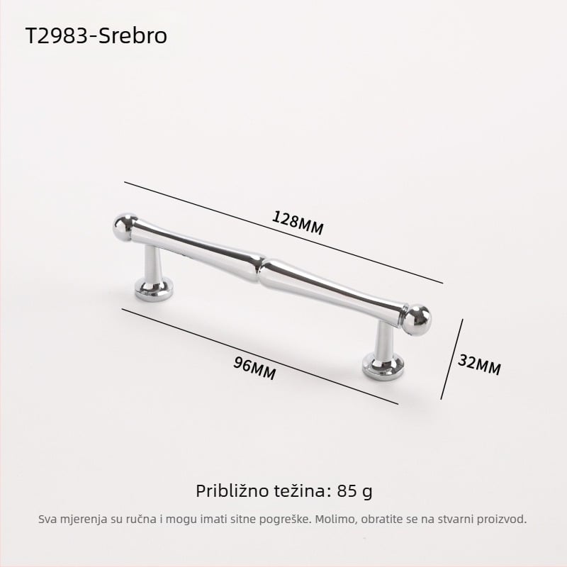 Drška za vrata kuhinjskog ormara i ladice – Francuski stil od mesinga, CNC obrada, model 2983, Nado