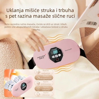 Menstrualni grijaći pojas za struk s vibracijom i toplim kompresom, USB napajanje, ručno podešavanje, do 4 masažne glave