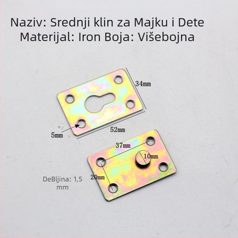 Željezni držač za okvir galerije — Marka Jane, Model 20151122, Namjena: vješanje mehanizma na zglob kreveta, Proces: štancanje