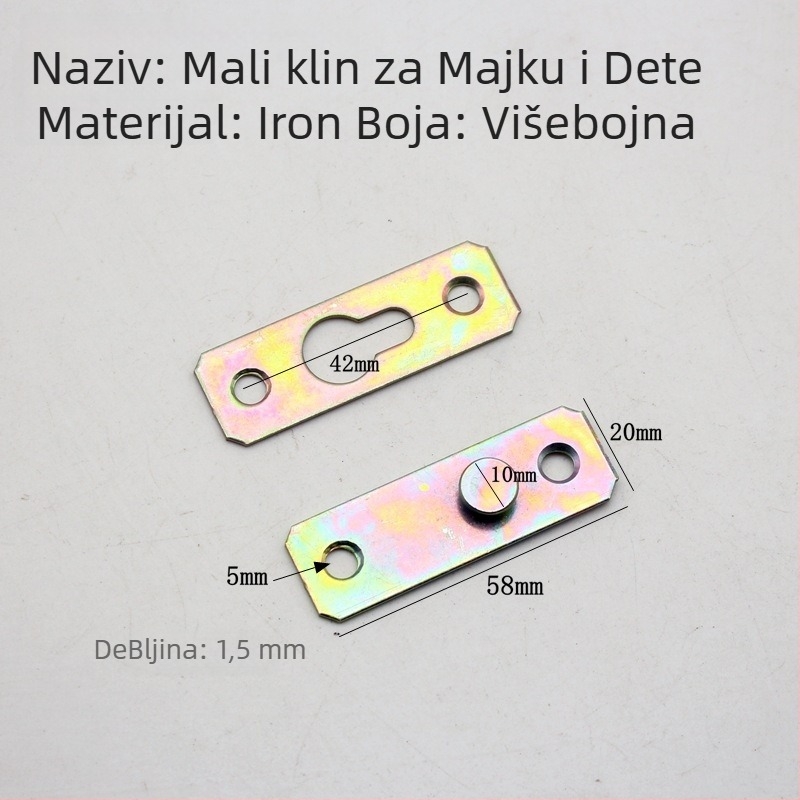 Željezni držač za okvir galerije — Marka Jane, Model 20151122, Namjena: vješanje mehanizma na zglob kreveta, Proces: štancanje