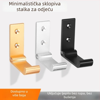 Sklopiva vješalica za odjeću od aluminijske legure za kupaonicu s jakim ljepilom – Megsbon
