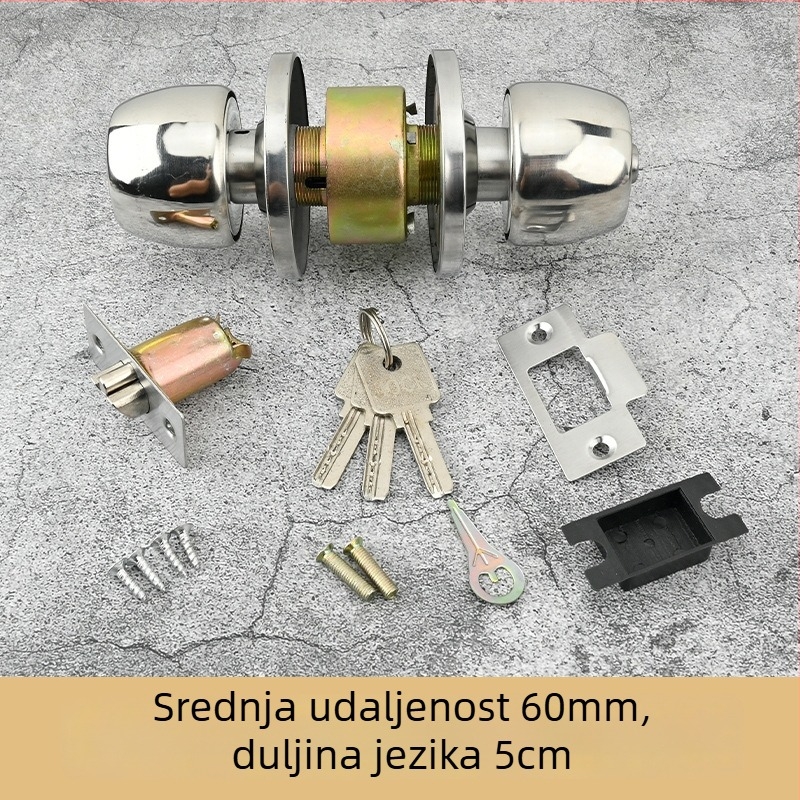 Nehrđajući čelični kuglični zaključivač za drvena vrata, model 568, moderan i jednostavan dizajn