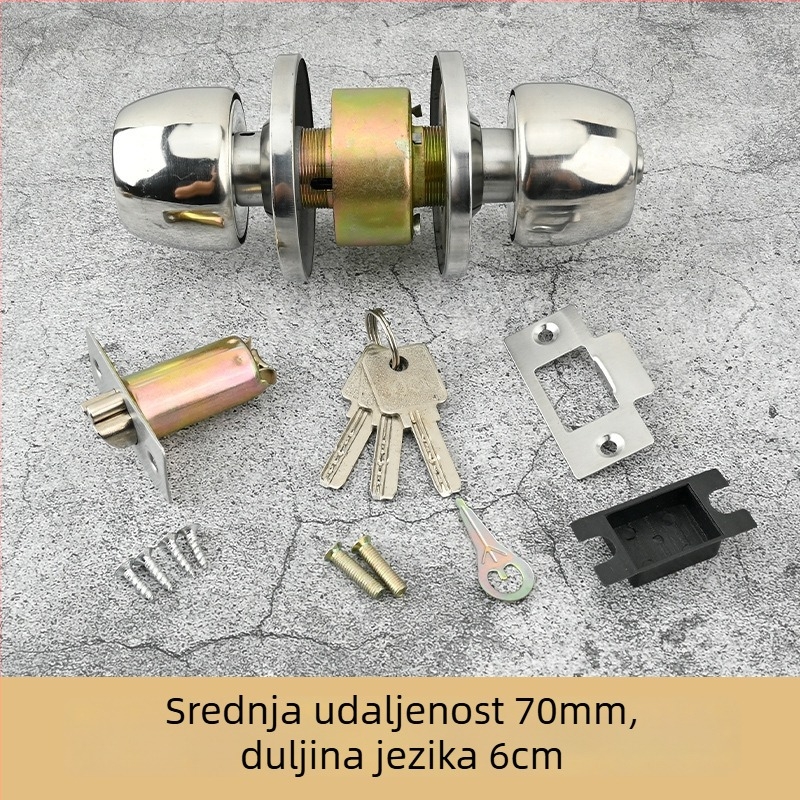 Nehrđajući čelični kuglični zaključivač za drvena vrata, model 568, moderan i jednostavan dizajn