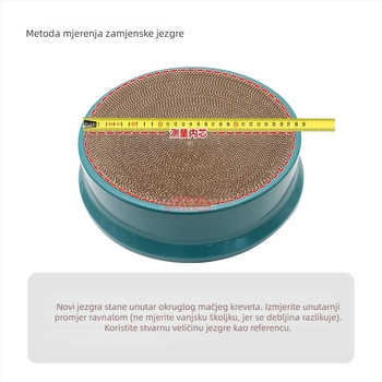Kružni mačji ogrebotina od valovitog papira s zamijenjivim jezgrom, jednostavan stil, pakiranje 50 komada