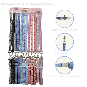 Set kaiša i ovratnik za mačku (Nylon; Podesiv; Marka: Spiritual Essence; Kategorija: Traction belt)