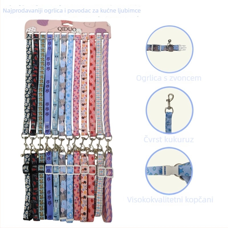 Set kaiša i ovratnik za mačku (Nylon; Podesiv; Marka: Spiritual Essence; Kategorija: Traction belt)