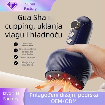 Električni gua sha masažer za cijelo tijelo – vrat, leđa, ramena, struk; punjivi, usisavanje vakuumom, kontrola gumbima, Model G16