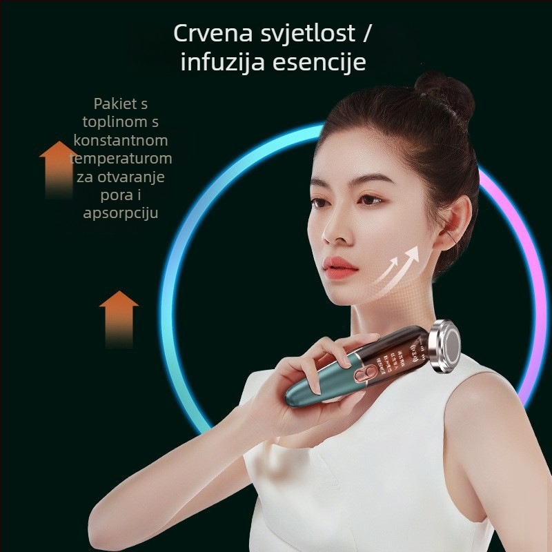 Masirač za lice mikrostrujom, USB punjenje, ugrađena baterija 500–800 mAh, prijenosni, za kućnu upotrebu